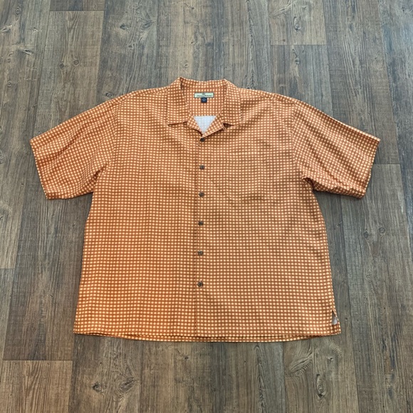 Tommy Bahama Other - Tommy Bahama Orange Printed 100% Silk Shirt XXL